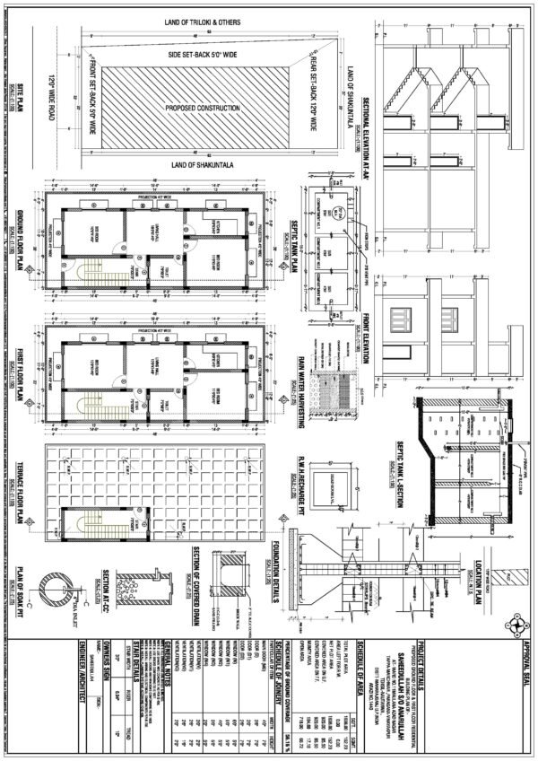 Buy 25x63 House Plan Approval Drawing – RBO Act Compliant