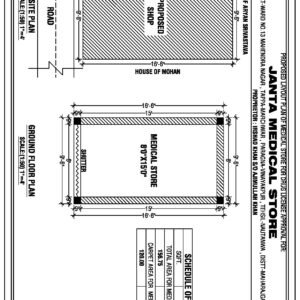 Medical Store Layout For Drug License Approval Of Janta Medical Store
